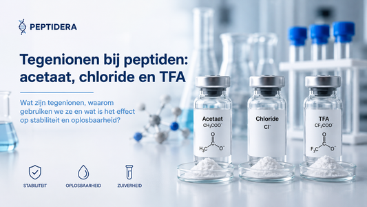 Tegenionen bij peptiden: acetaat, chloride en TFA