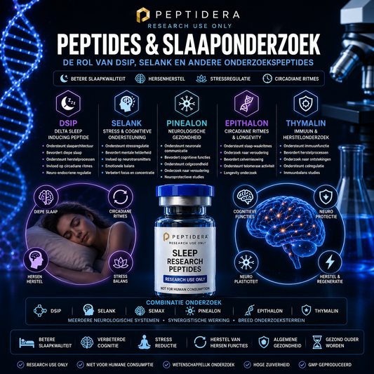 Peptides en Slaaponderzoek: De Rol van DSIP, Selank en Andere Onderzoekspeptides
