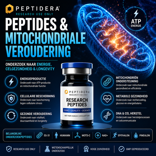 Peptides en Mitochondriale Veroudering: Onderzoek naar Energie, Celgezondheid en Longevity