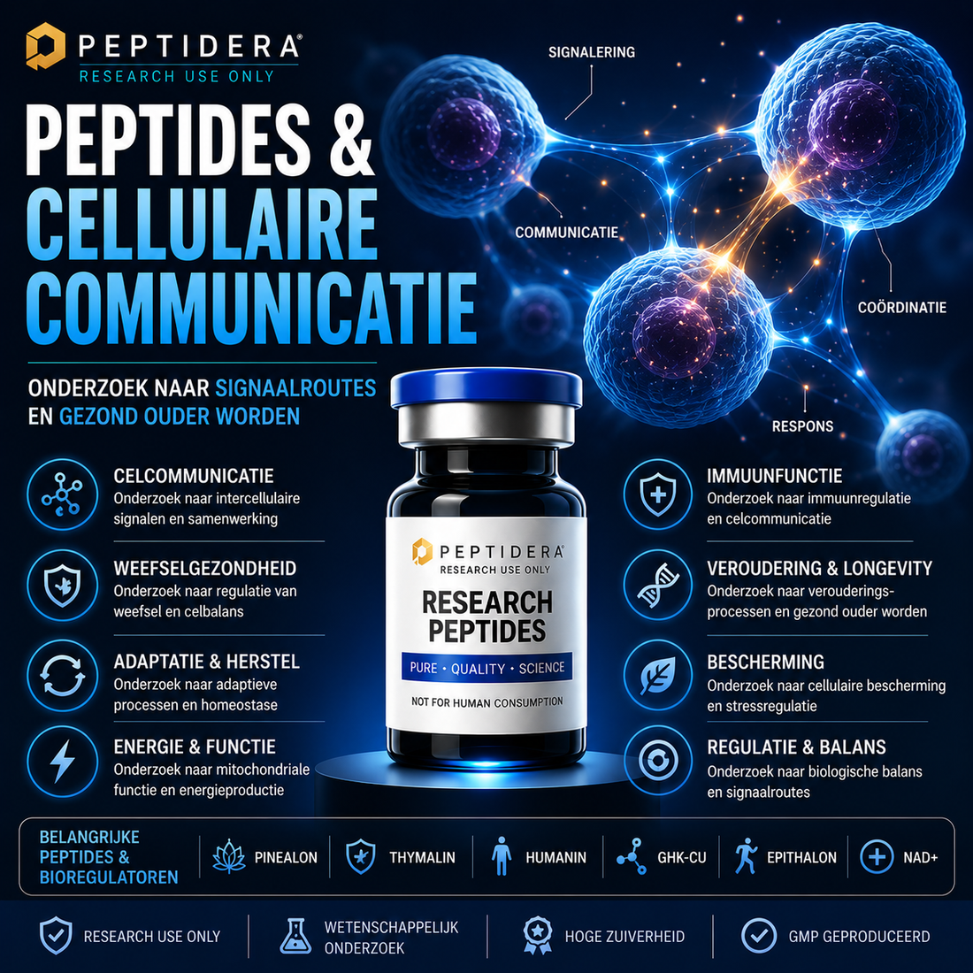 Peptides en Cellulaire Communicatie: Onderzoek naar Signaalroutes en Gezond Ouder Worden