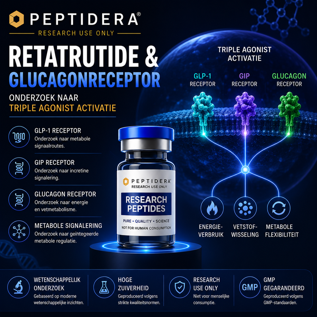 Retatrutide en Glucagonreceptor-Activatie: Wat Maakt Dit Onderzoeksmolecuul Uniek?