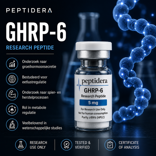 GHRP-6 Research Peptide | Onderzoek naar Groeihormoonsecretie en Metabole Regulatie