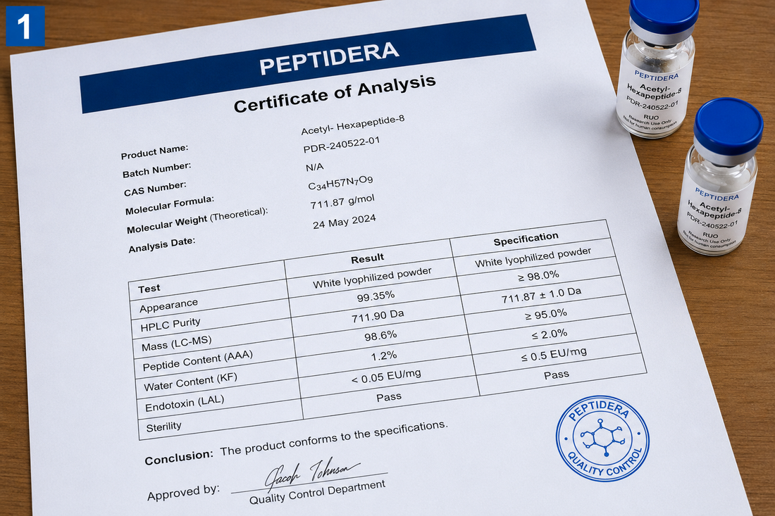 Peptide COA lezen: analysecertificaat uitgelegd