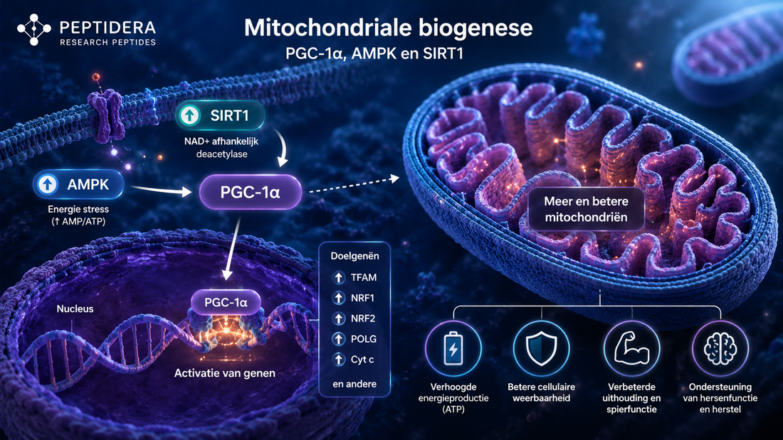 Mitochondriale biogenese: PGC-1α, AMPK en SIRT1