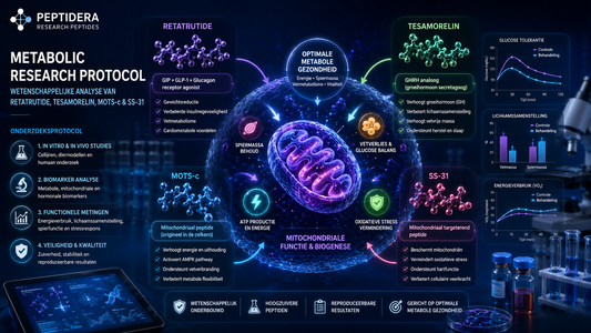 Metabolic Research Protocol | Wetenschappelijke analyse van Retatrutide, Tesamorelin, MOTS-c &amp; SS-31