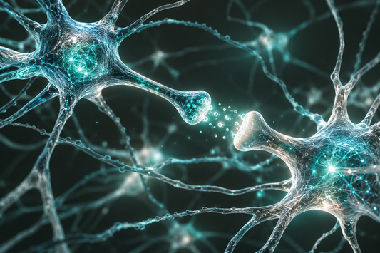 Conceptuele wetenschappelijke AI-illustratie bij neuroplasticiteit; geen foto uit het onderzoek.
