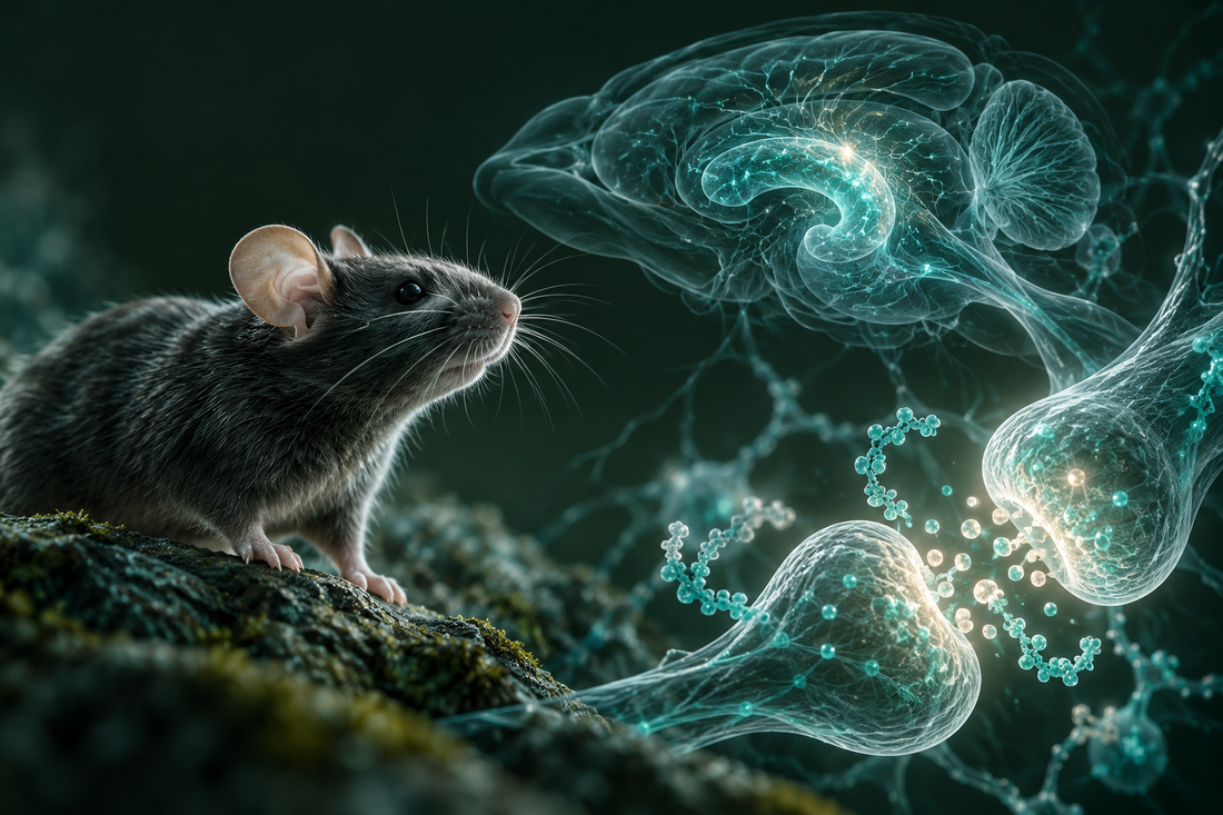 Conceptuele wetenschappelijke AI-illustratie bij Peptides en Adaptatie aan Stress: Onderzoek naar Veerkracht en Biologische Balans; geen foto uit het onderzoek.