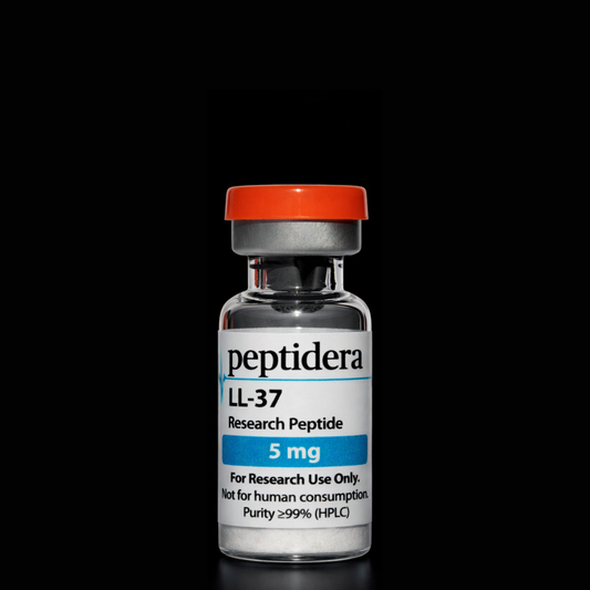 LL-37 vial — gelyofiliseerd onderzoekspeptide, ≥99% zuiverheid HPLC getest