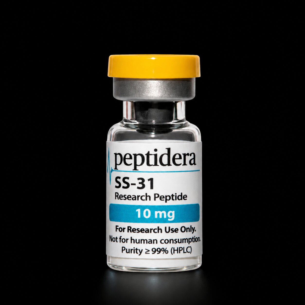 SS-31 (Elamipretide) vial — gelyofiliseerd mitochondriaal onderzoekspeptide, ≥99% zuiverheid HPLC getest